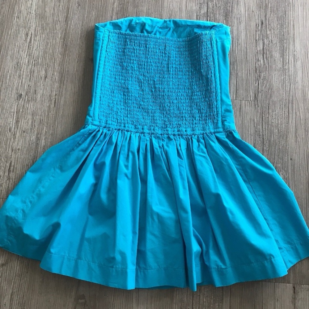 Blue strapless Hollister mini dress - Picture 4 of 5